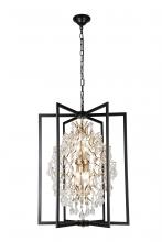  C10421-24AB/BK - Amare Chandelier Aged Brass/Black