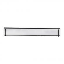 Lit Up Lighting LIT4828BK-OP - 44" 8X40WG9 Vanity Light in Black finish with white opal glass : Dimensions L43.3W3"H5.8"