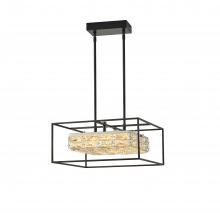  LIT6434BK-CRY-3CCT - 18" 30W, 2900LM, 3CCT LED, 3000K, 4000K, 5000K, Pendant, size; 18"*18" *9.5"