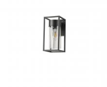 Lit Up Lighting LIT72186BK-SD - 11" Aluminium + Iron Die cast 1x60w Wall Light With inner Seedd glass, Dimension W =5" E=6.1