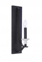  57661-FBMWW - Esme 1 Light Sconce in Flat Black/Matte White