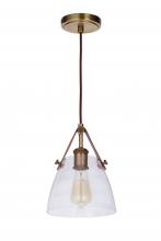  51391-VB - Hagen 1 Light Pendant in Vintage Brass