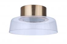  55182-SB-LED - Centric 13.75" LED Flushmount in Satin Brass