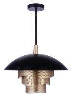  P1010FBMG-LED - 19" Diameter Sculptural Statement Dome Pendant with Perforated Metal Shades