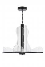  59626-FB-LED - Estrella 36" 6 Arm LED Chandelier in Flat Black