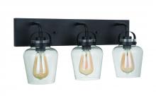  53503-FB - Trystan 3 Light Vanity in Flat Black