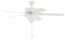  DCF52W5C1W - 52" Decorator's Choice 2 Light in Matte White w/ Matte White Blades