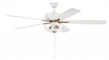  S101WSB5-60WWOK - 60" Super Pro 101 in White/Satin Brass w/ White/Washed Oak Blades