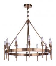  54312-SB - Larrson 12 Light Chandelier in Satin Brass