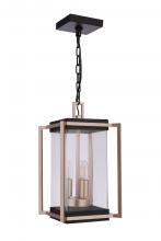  ZA6511-MNSB - Metalwork 3 Light Outdoor Pendant in Midnight/Satin Brass