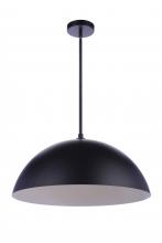  P1000FB-LED - 23.25" Diameter Sculptural Statement Dome Pendant in Flat Black