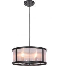  36794-MBK - Danbury 4 Light Pendant in Matte Black