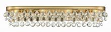  134-VG - Calypso 8 Light Crystal Teardrop Vibrant Gold Bathroom Vanity