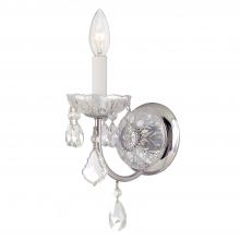 Crystorama 3221-CH-CL-SAQ - Imperial 4.75'' Swarovski Spectra Crystal Polished Chrome Sconce