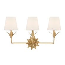 Crystorama 573-OP-GA - Broche 25'' Antique Gold Bathroom Vanity