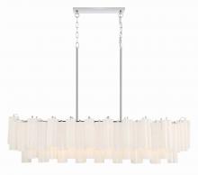  ADD-317-CH-WH - Addis 14 Light Polished Chrome Linear Chandelier