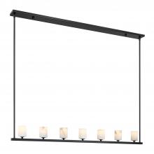 Crystorama ARA-10267-MK-ST - Aragon 7 Light Matte Black Chandelier