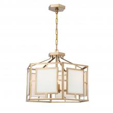  HIL-995-VG - Libby Langdon Hillcrest 6 Light Vibrant Gold Lantern Chandelier