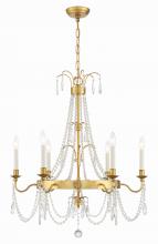  MAI-18606-GA - Maizey 6 Light Antique Gold Chandelier