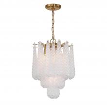  OLL-6004-AG-CL - Ollie 4 Light Aged Brass Pendant