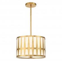  ROY-803-GA - Royston 3 Light Antique Gold Pendant