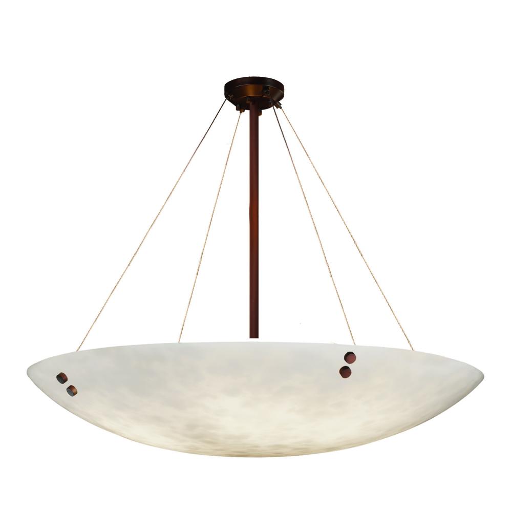 60" Pendant Bowl w/ LARGE SQUARE W/ POINT FINIALS