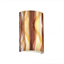  3FRM-5541-TWRL-NCKL - Finials Cylinder Wall Sconce (ADA)