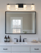 Justice Design Group (Yellow) ALR-8444-15-MBLK - Era 4-Light Bath Bar