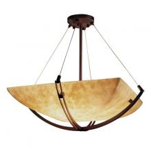 Justice Design Group (Yellow) CLD-9724-25-DBRZ - 36" Pendant Bowl w/ Crossbar