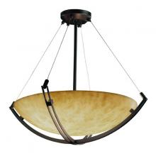 Justice Design Group (Yellow) CLD-9727-35-DBRZ - 48" Pendant Bowl w/ Crossbar