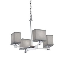 Justice Design Group (Yellow) FAB-8420-55-GRAY-CROM - Tetra 5-Light Chandelier