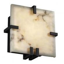 Justice Design Group (Yellow) FAL-5550-MBLK - Clips Square Wall Sconce (ADA)