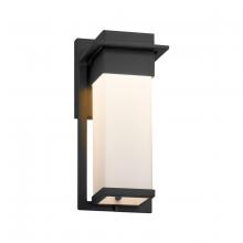 Justice Design Group (Yellow) FSN-7541W-OPAL-MBLK - Pacific Small Outdoor LED Wall Sconce