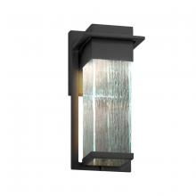 Justice Design Group (Yellow) FSN-7541W-RAIN-MBLK - Pacific Small Outdoor LED Wall Sconce