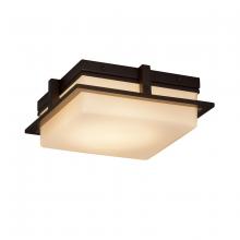 Justice Design Group (Yellow) FSN-7560W-OPAL-DBRZ - Avalon 10" Small LED Outdoor Flush-Mount