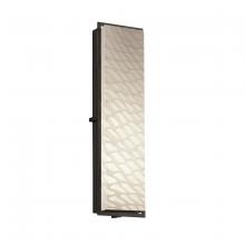 Justice Design Group (Yellow) FSN-7565W-WEVE-MBLK - Avalon 24" ADA Outdoor/Indoor LED Wall Sconce