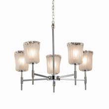 Justice Design Group (Yellow) GLA-8410-16-WTFR-CROM - Union 5-Light Chandelier