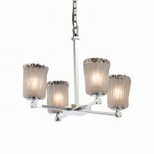 Justice Design Group (Yellow) GLA-8420-16-WTFR-CROM - Tetra 5-Light Chandelier