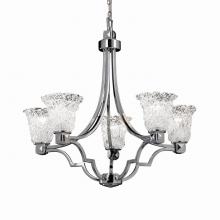 Justice Design Group (Yellow) GLA-8500-20-LACE-CROM - Argyle 5-Light Chandelier