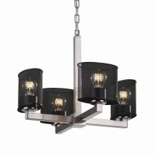  MSH-8829-30-NCKL - Modular 4-Light Chandelier