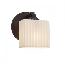 Justice Design Group (Yellow) PNA-8467-55-PLET-DBRZ - Bronx ADA 1-Light Wall Sconce