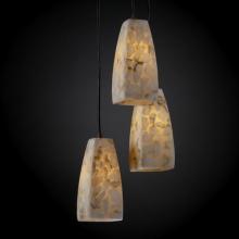 Justice Design Group (Yellow) ALR-8864-28-DBRZ - Small 3-Light Cluster Pendant