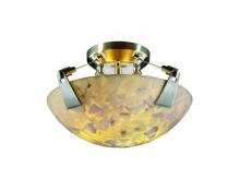 Justice Design Group (Yellow) ALR-9630-25-DBRZ - 14" Semi-Flush Bowl w/ Tapered Clips
