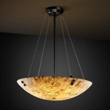 Justice Design Group (Yellow) ALR-9664-25-MBLK-F6 - 36" Pendant Bowl w/ CONCENTRIC CIRCLES FINIALS