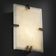 Justice Design Group (Yellow) CLD-5551-MBLK - Clips Rectangle Wall Sconce (ADA)
