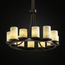 Justice Design Group (Yellow) CLD-8763-10-DBRZ-LED12-8400 - Dakota 12-Light Ring LED Chandelier (Tall)