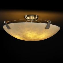 Justice Design Group (Yellow) CLD-9632-35-DBRZ - 24" Semi-Flush Bowl w/ Tapered Clips