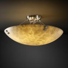 Justice Design Group (Yellow) CLD-9651-25-NCKL-F5 - 18" Semi-Flush Bowl w/ CONCENTRIC SQUARES FINIALS