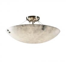 Justice Design Group (Yellow) CLD-9652-35-DBRZ-F5 - 24" Semi-Flush Bowl w/ Concentric Squares Finials