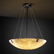 Justice Design Group (Yellow) CLD-9664-25-MBLK-F6 - 36" Pendant Bowl w/ Concentric Circles Finials